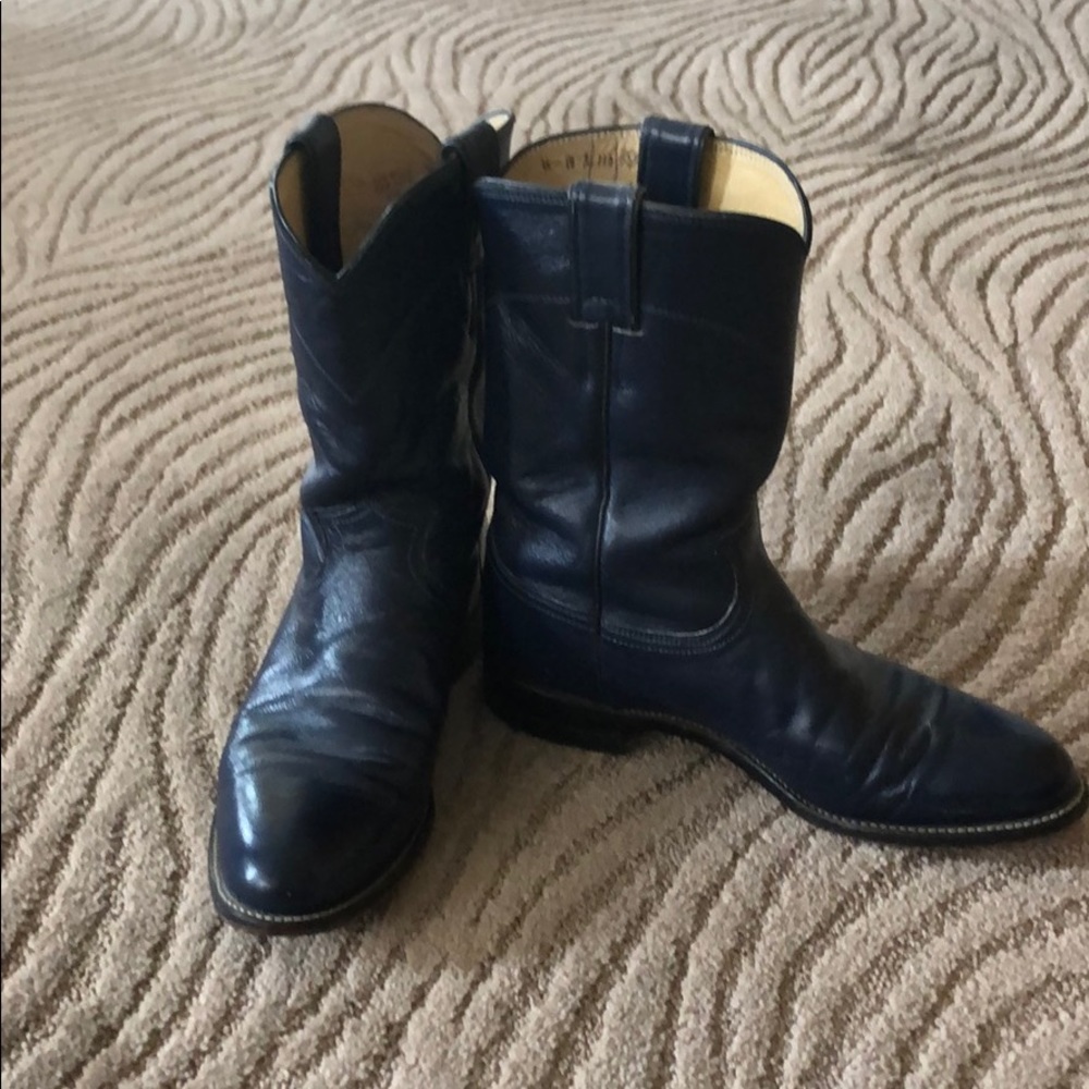 Justin navy roper boots